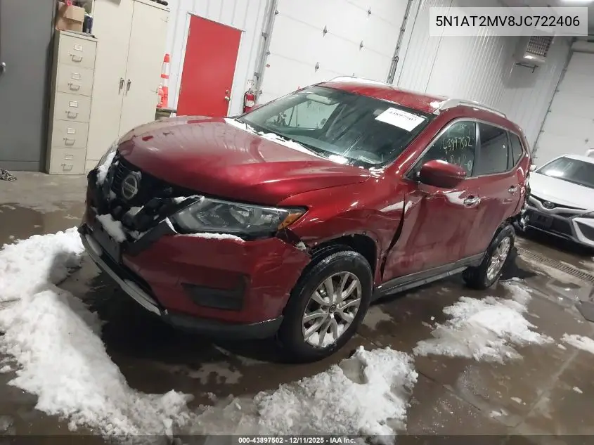 5N1AT2MV8JC722406 2018 Nissan Rogue Sv