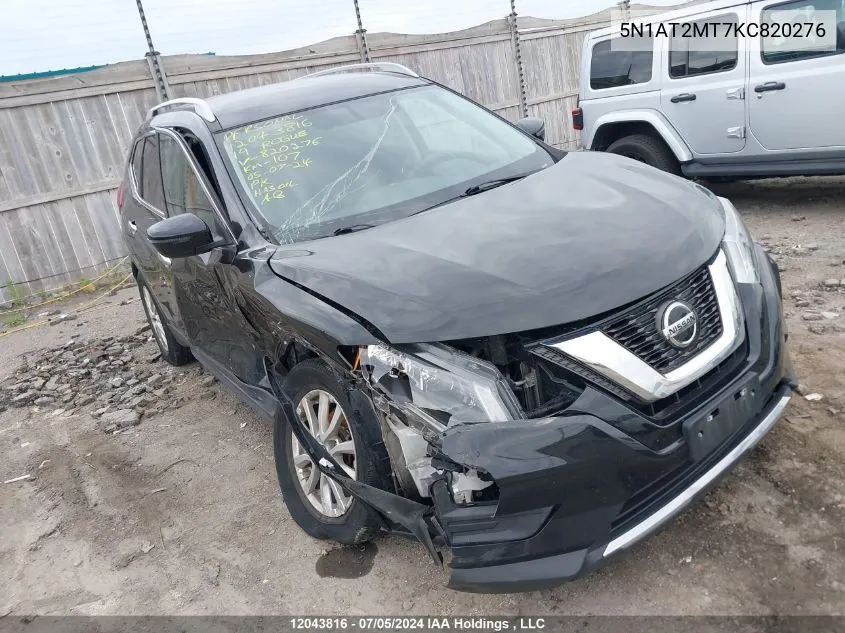 2019 Nissan Rogue S/Sl/Sv VIN: 5N1AT2MT7KC820276 Lot: 12043816