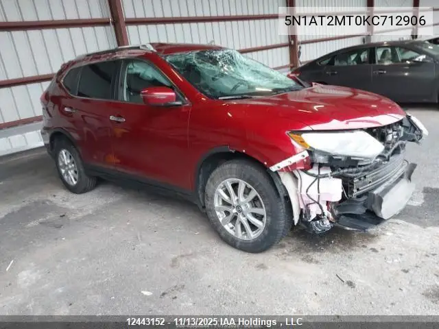 5N1AT2MT0KC712906 2019 Nissan Rogue S/Sl/Sv