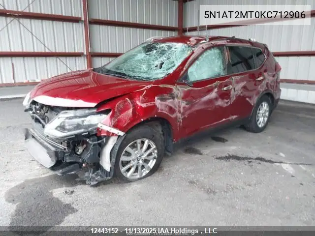 5N1AT2MT0KC712906 2019 Nissan Rogue S/Sl/Sv