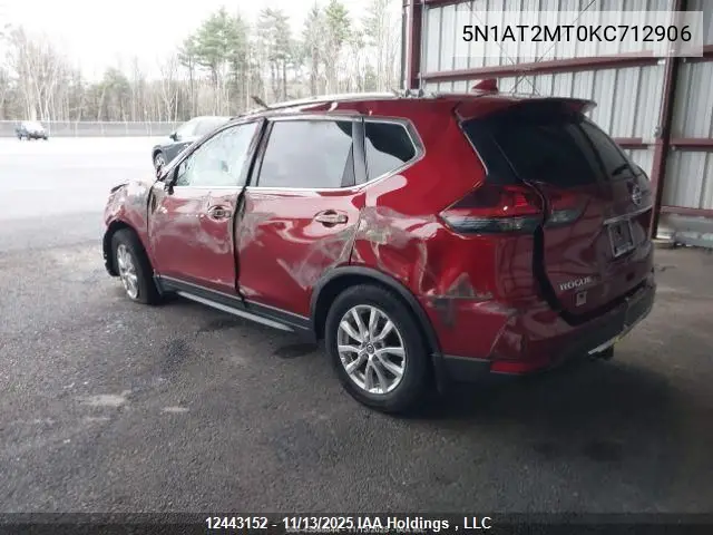 5N1AT2MT0KC712906 2019 Nissan Rogue S/Sl/Sv