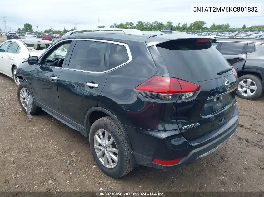 2019 Nissan Rogue S VIN: 5N1AT2MV6KC801882 Lot: 39736056