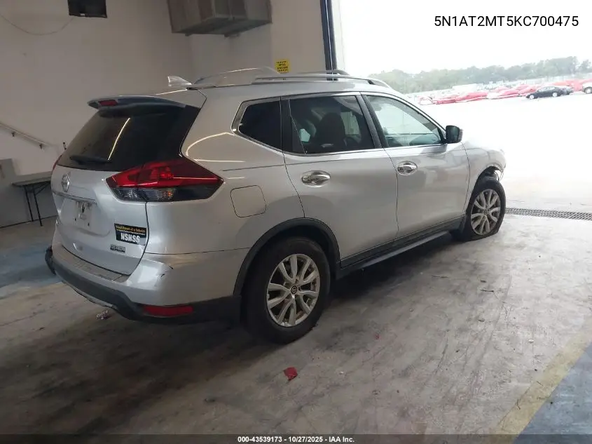5N1AT2MT5KC700475 2019 Nissan Rogue S