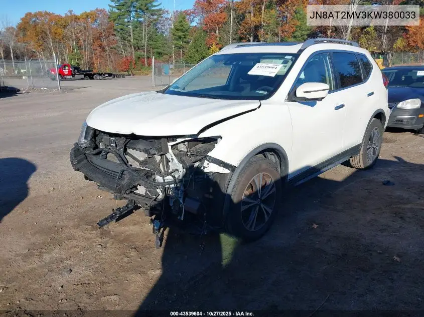JN8AT2MV3KW380033 2019 Nissan Rogue Sv
