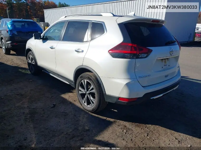JN8AT2MV3KW380033 2019 Nissan Rogue Sv