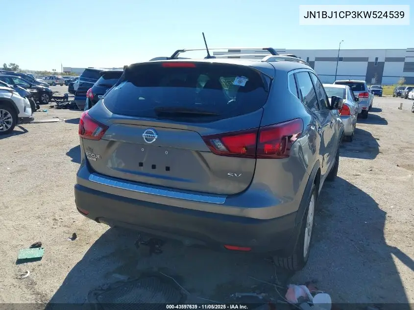 JN1BJ1CP3KW524539 2019 Nissan Rogue Sport Sv