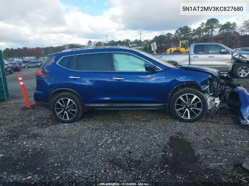 5N1AT2MV3KC827680 2019 Nissan Rogue Sl