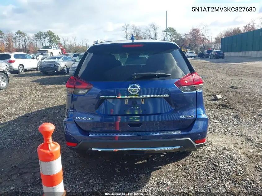 5N1AT2MV3KC827680 2019 Nissan Rogue Sl