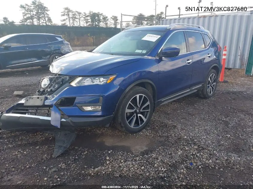 5N1AT2MV3KC827680 2019 Nissan Rogue Sl