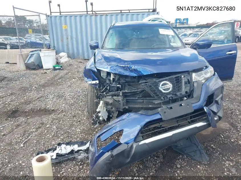 5N1AT2MV3KC827680 2019 Nissan Rogue Sl