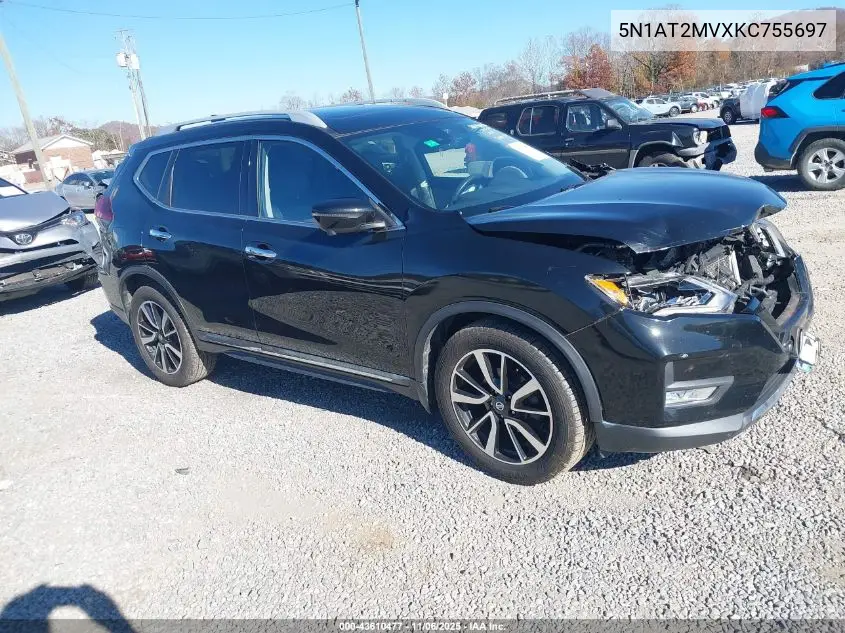 5N1AT2MVXKC755697 2019 Nissan Rogue Sl