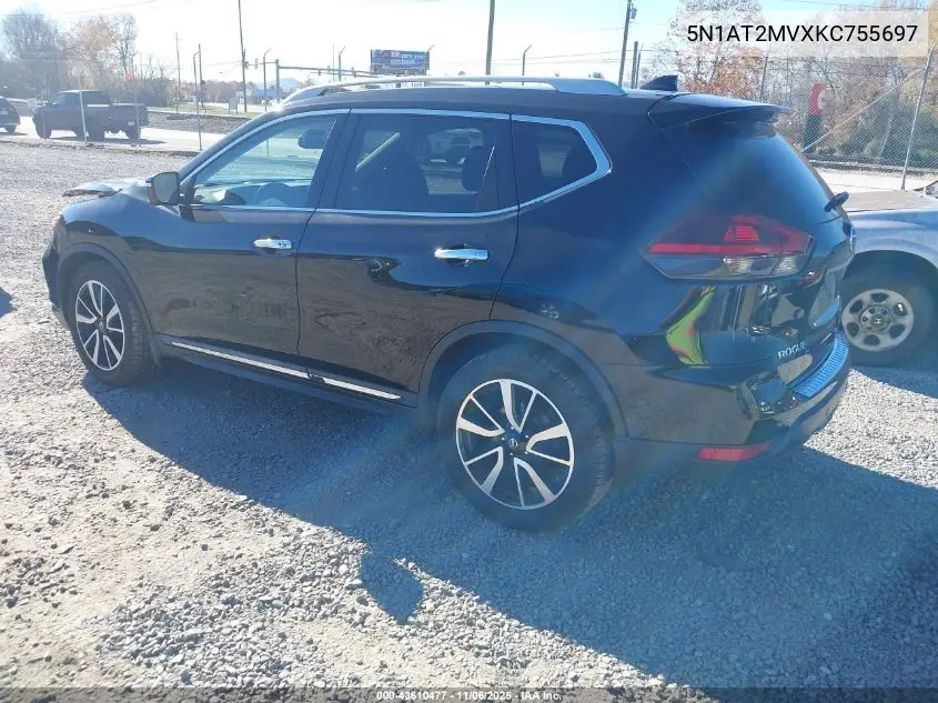 5N1AT2MVXKC755697 2019 Nissan Rogue Sl