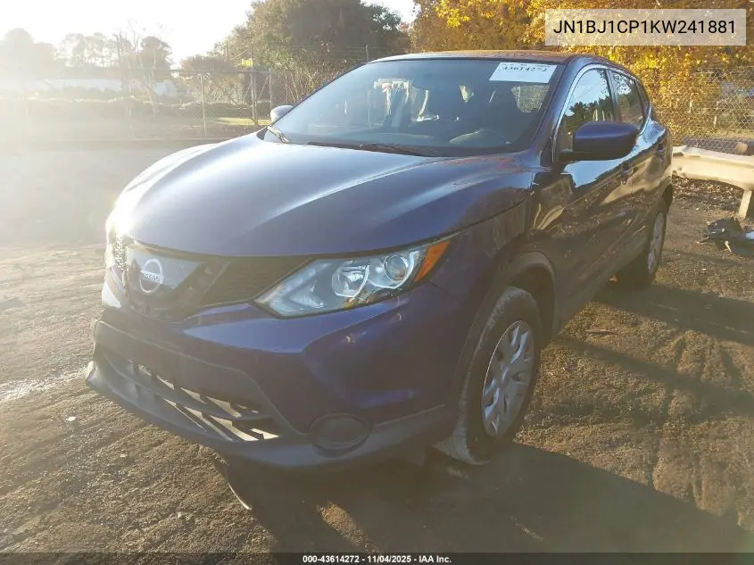 JN1BJ1CP1KW241881 2019 Nissan Rogue Sport S