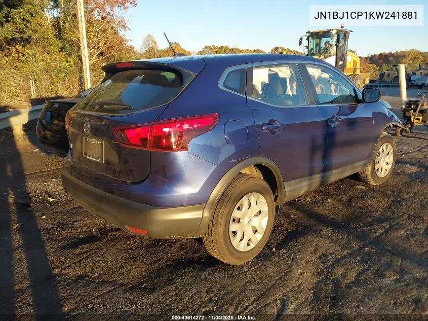 JN1BJ1CP1KW241881 2019 Nissan Rogue Sport S