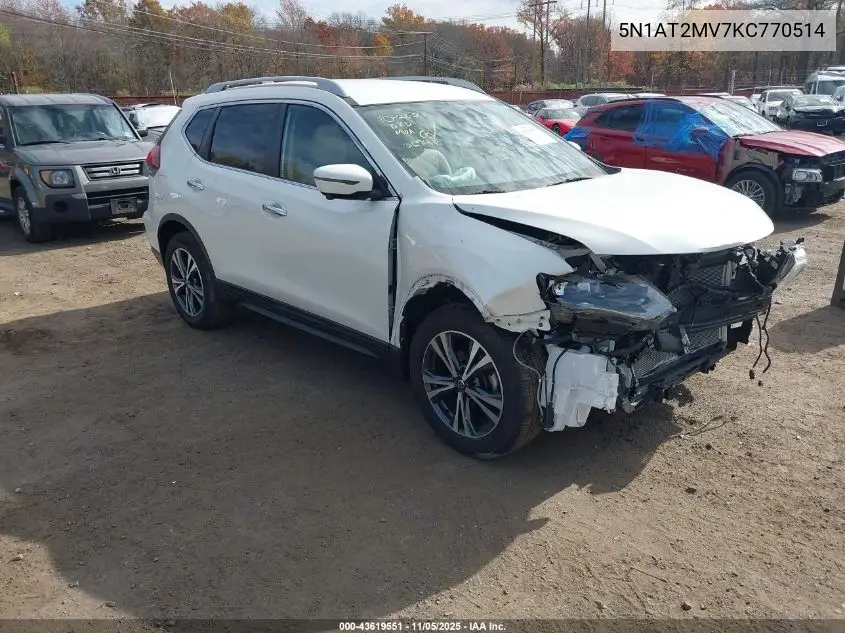 5N1AT2MV7KC770514 2019 Nissan Rogue Sv