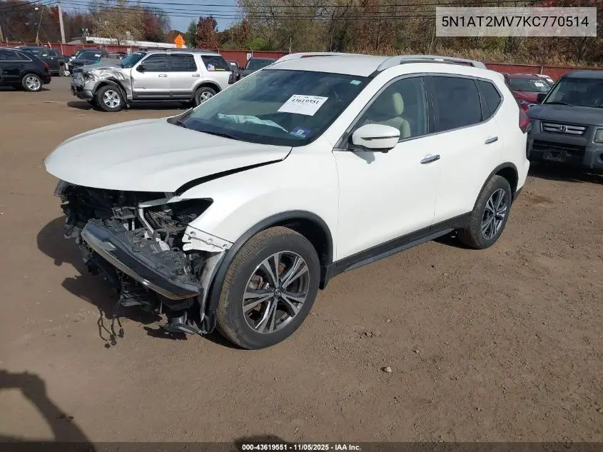 5N1AT2MV7KC770514 2019 Nissan Rogue Sv