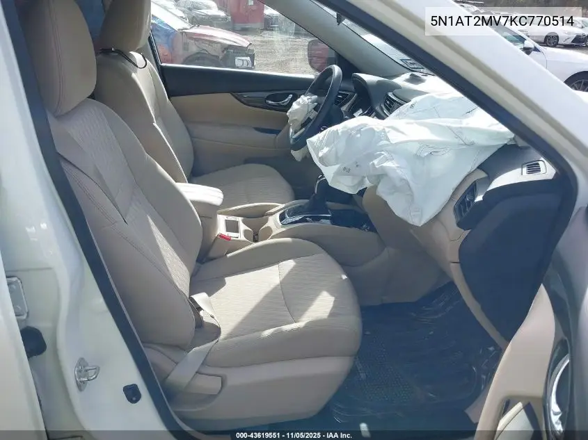 5N1AT2MV7KC770514 2019 Nissan Rogue Sv