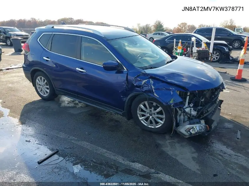 JN8AT2MV7KW378771 2019 Nissan Rogue Sv