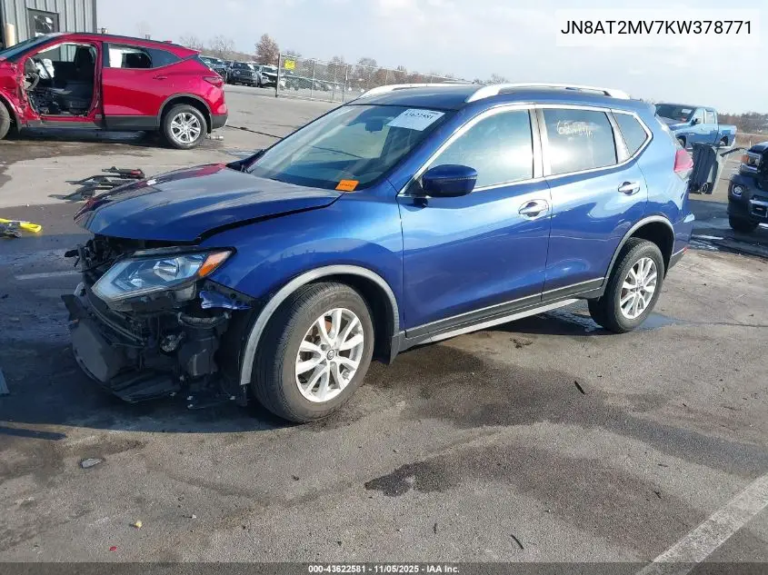 JN8AT2MV7KW378771 2019 Nissan Rogue Sv