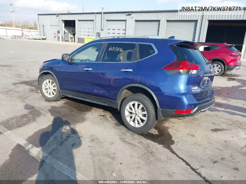 JN8AT2MV7KW378771 2019 Nissan Rogue Sv