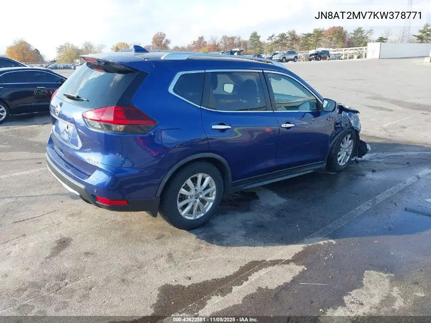 JN8AT2MV7KW378771 2019 Nissan Rogue Sv