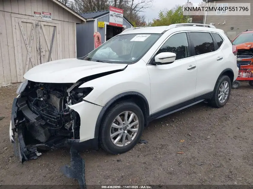 KNMAT2MV4KP551796 2019 Nissan Rogue Sv
