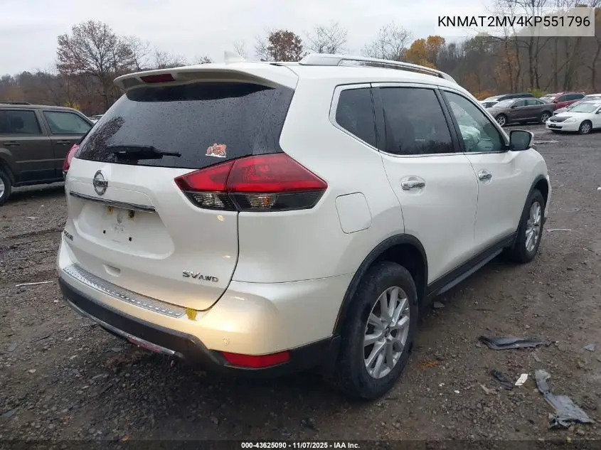 KNMAT2MV4KP551796 2019 Nissan Rogue Sv