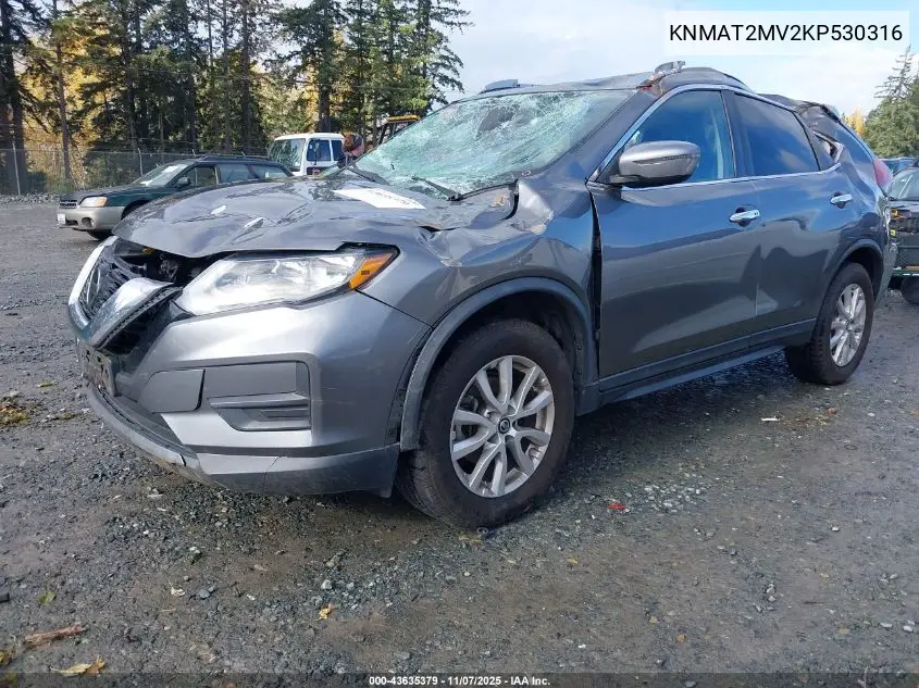 KNMAT2MV2KP530316 2019 Nissan Rogue Sv
