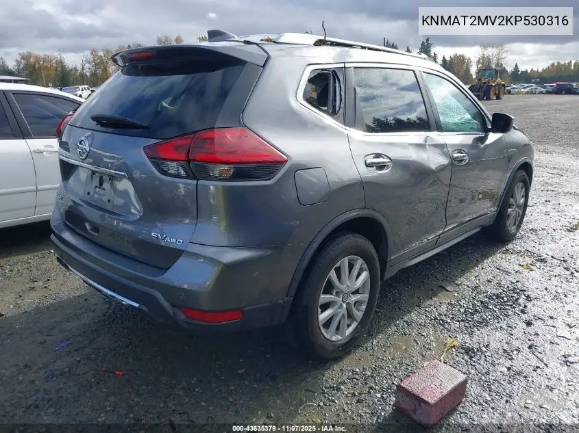 KNMAT2MV2KP530316 2019 Nissan Rogue Sv