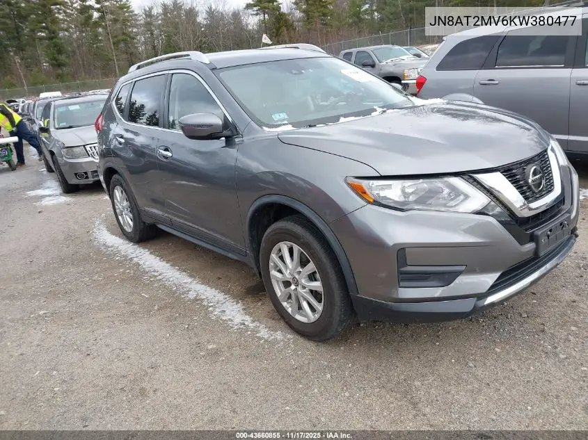 JN8AT2MV6KW380477 2019 Nissan Rogue Sv