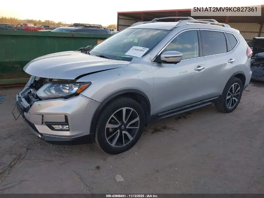 5N1AT2MV9KC827361 2019 Nissan Rogue Sl