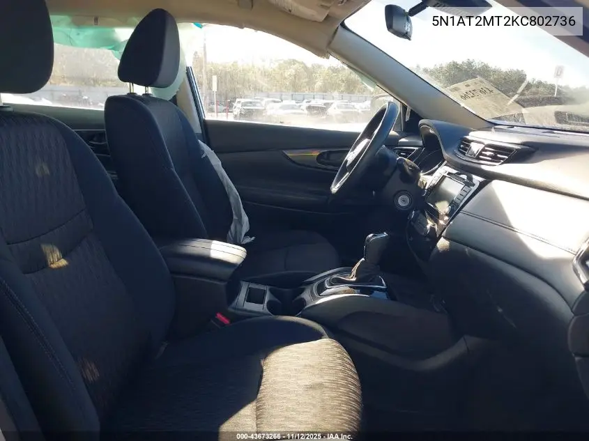 5N1AT2MT2KC802736 2019 Nissan Rogue S