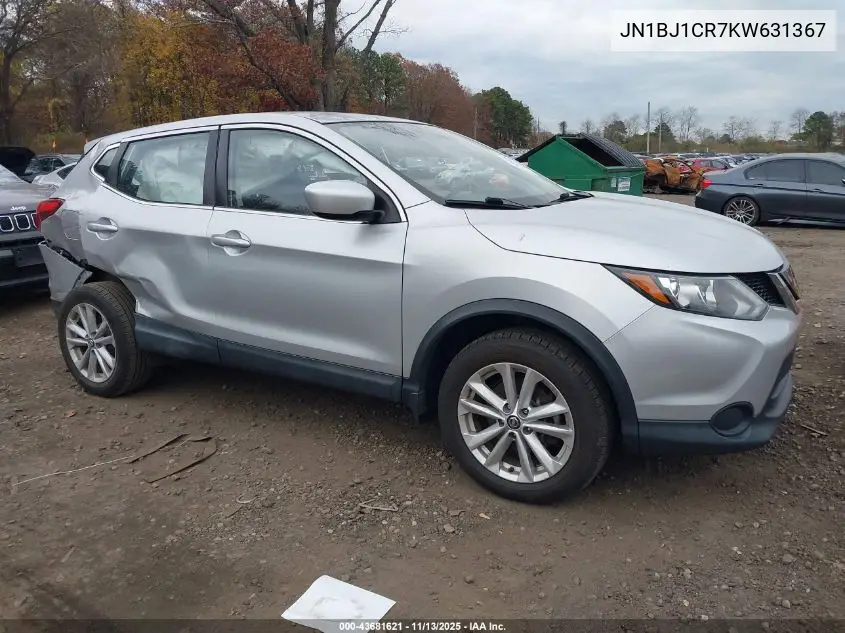 JN1BJ1CR7KW631367 2019 Nissan Rogue Sport S