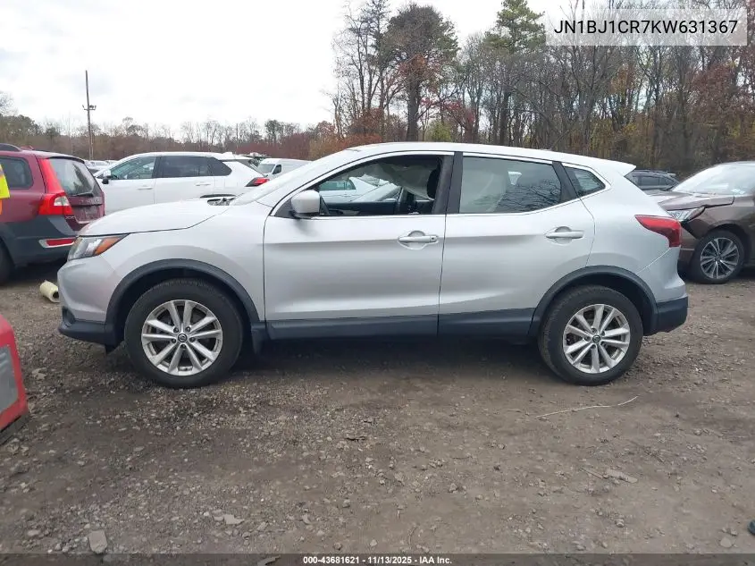 JN1BJ1CR7KW631367 2019 Nissan Rogue Sport S