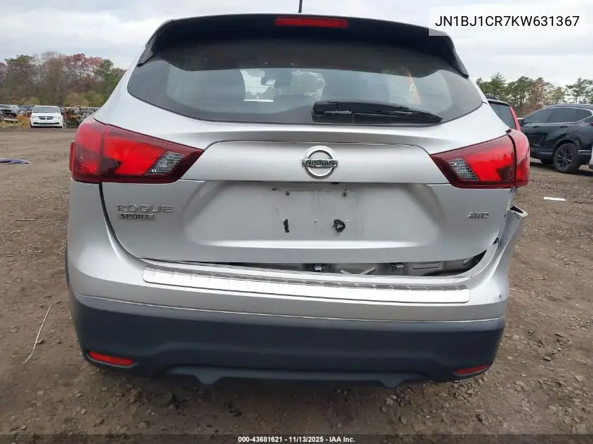 JN1BJ1CR7KW631367 2019 Nissan Rogue Sport S