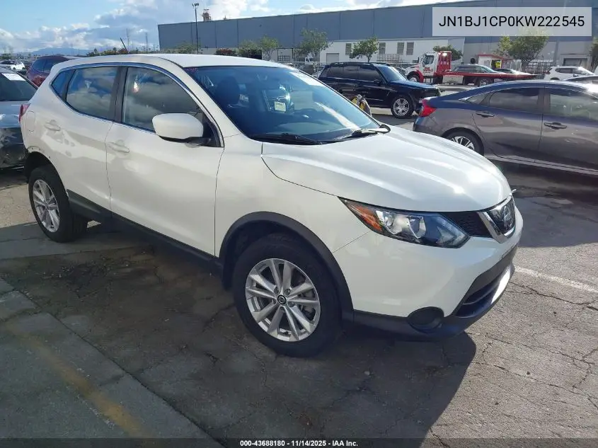 JN1BJ1CP0KW222545 2019 Nissan Rogue Sport S