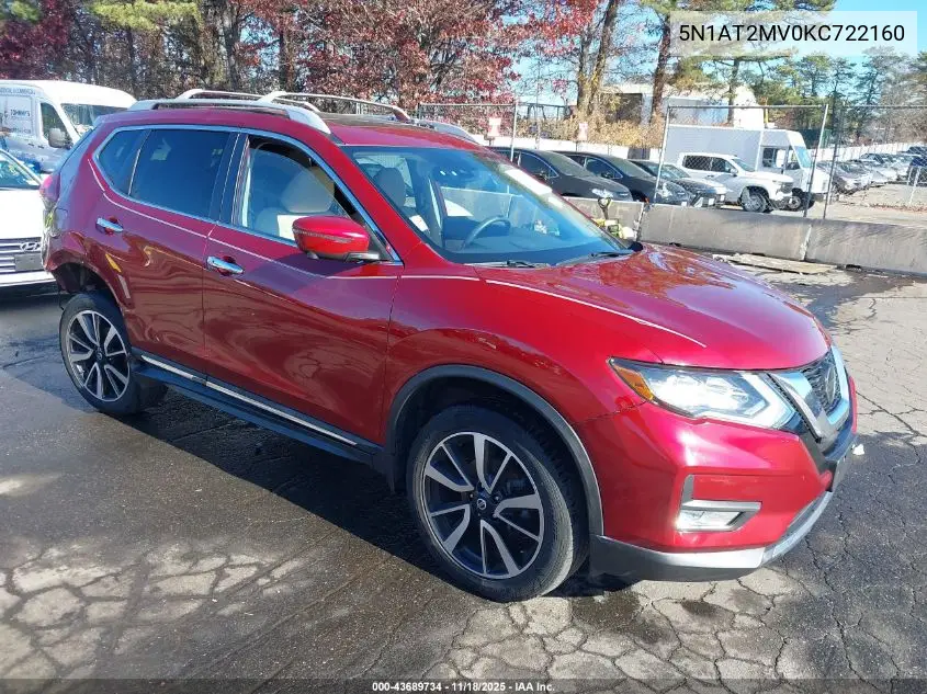 5N1AT2MV0KC722160 2019 Nissan Rogue Sl