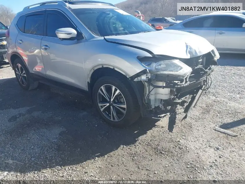 JN8AT2MV1KW401882 2019 Nissan Rogue Sv