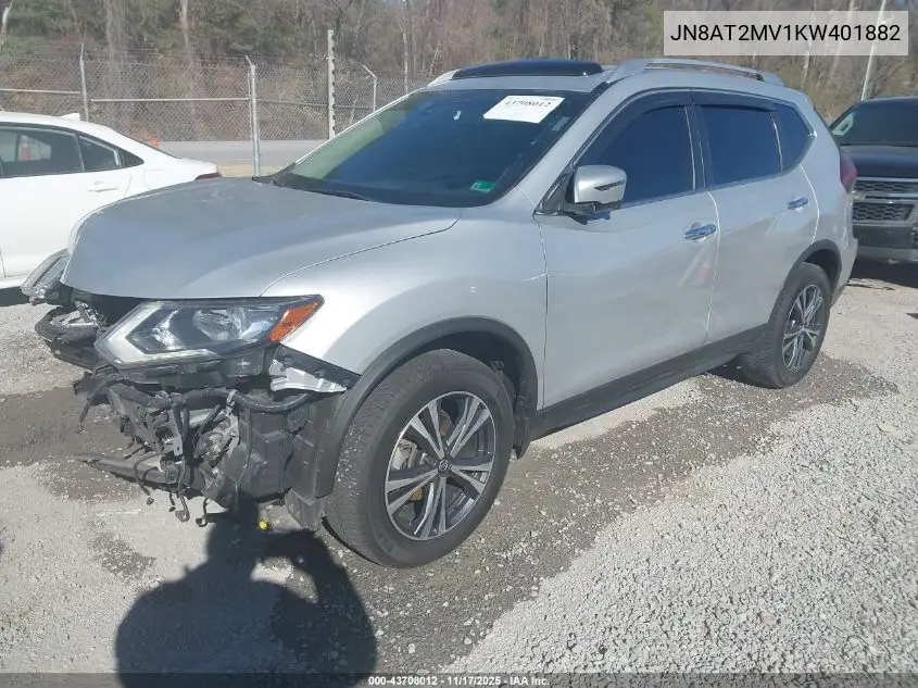 JN8AT2MV1KW401882 2019 Nissan Rogue Sv