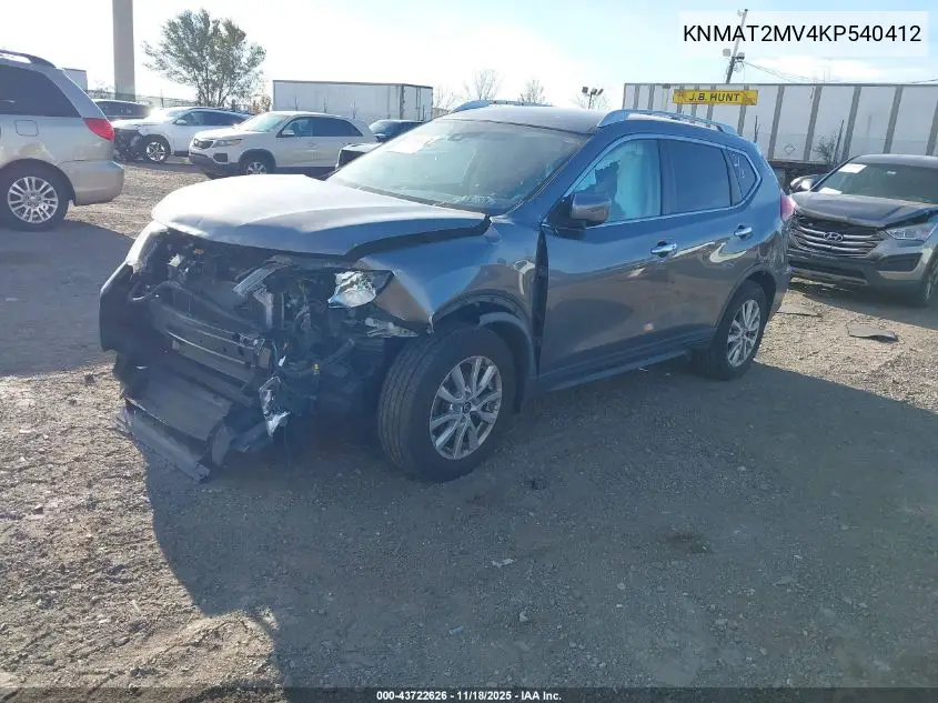 KNMAT2MV4KP540412 2019 Nissan Rogue Sv