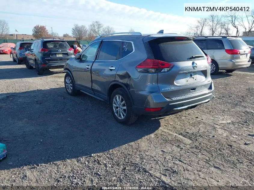 KNMAT2MV4KP540412 2019 Nissan Rogue Sv