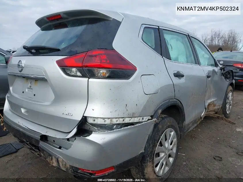 KNMAT2MV4KP502324 2019 Nissan Rogue S