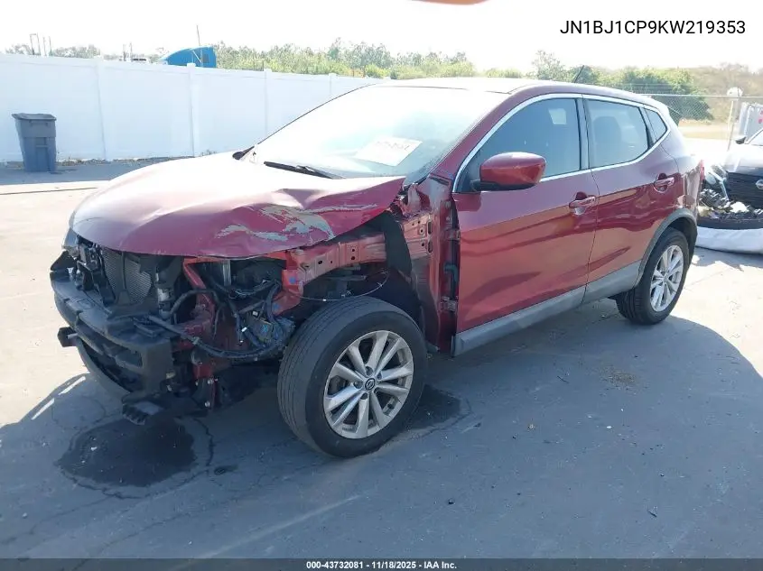 JN1BJ1CP9KW219353 2019 Nissan Rogue Sport S