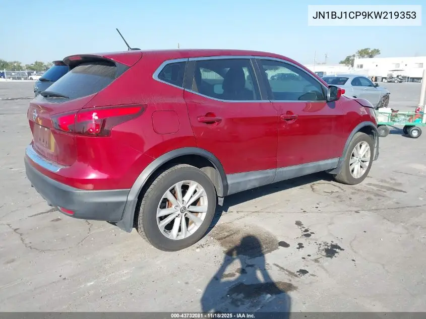 JN1BJ1CP9KW219353 2019 Nissan Rogue Sport S