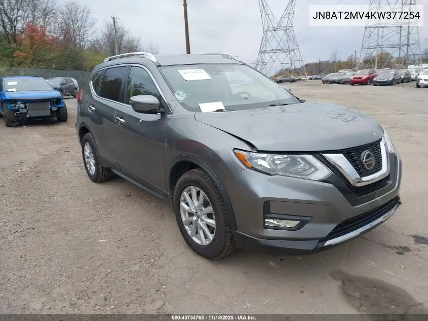 JN8AT2MV4KW377254 2019 Nissan Rogue Sv