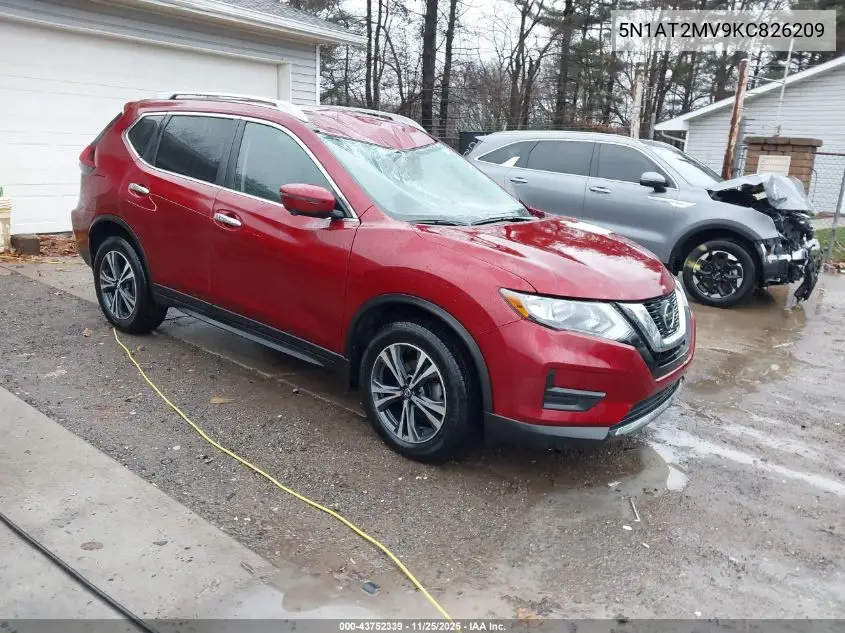 5N1AT2MV9KC826209 2019 Nissan Rogue Sv