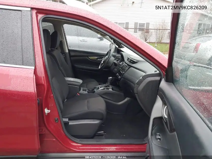 5N1AT2MV9KC826209 2019 Nissan Rogue Sv
