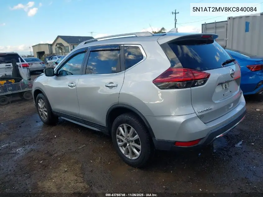 5N1AT2MV8KC840084 2019 Nissan Rogue S