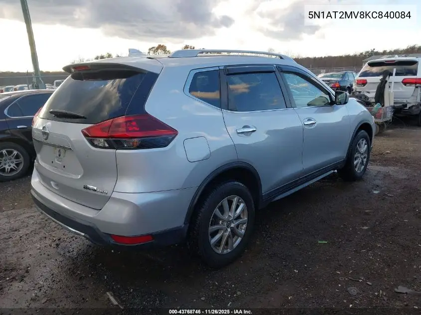 5N1AT2MV8KC840084 2019 Nissan Rogue S