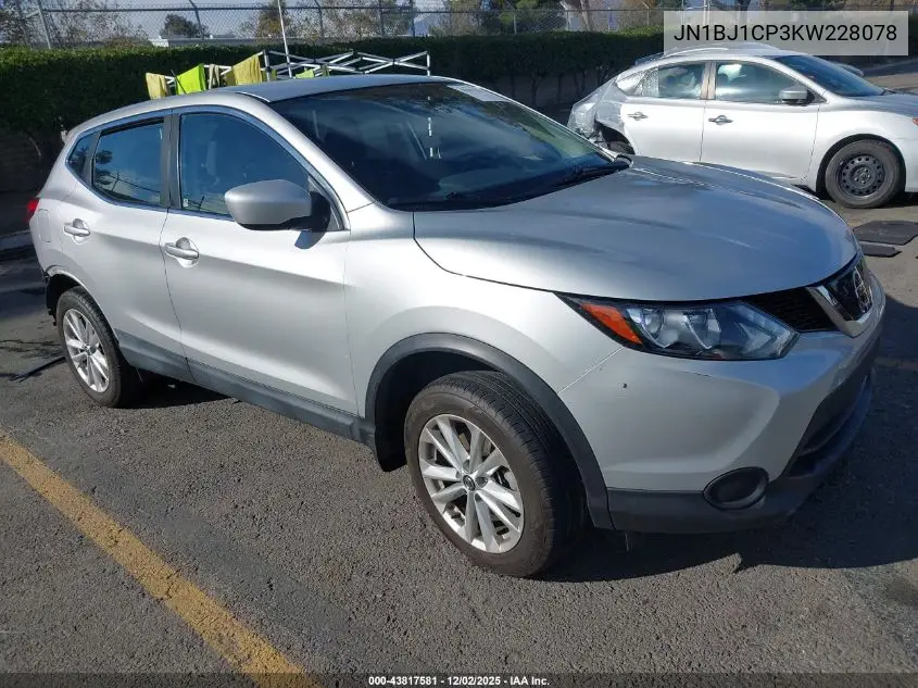 JN1BJ1CP3KW228078 2019 Nissan Rogue Sport S